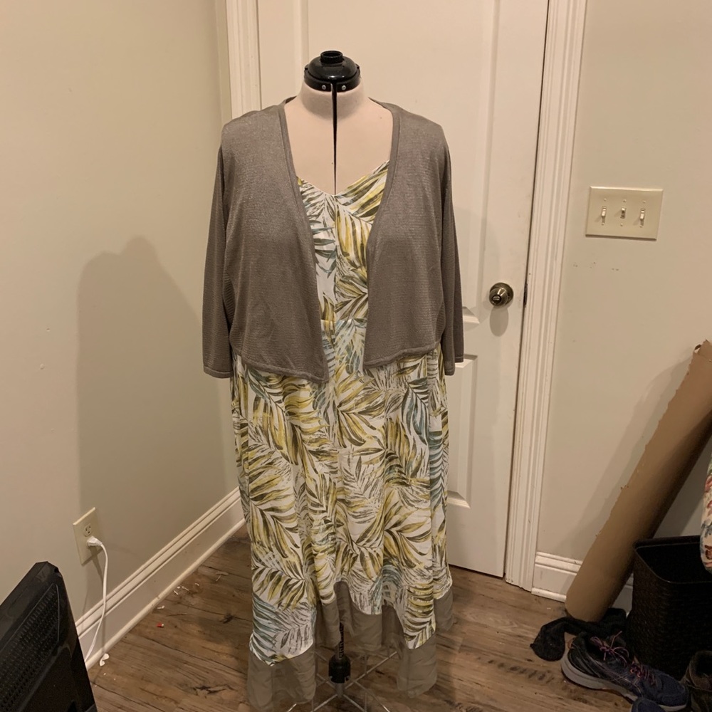 Dress with cardigan
